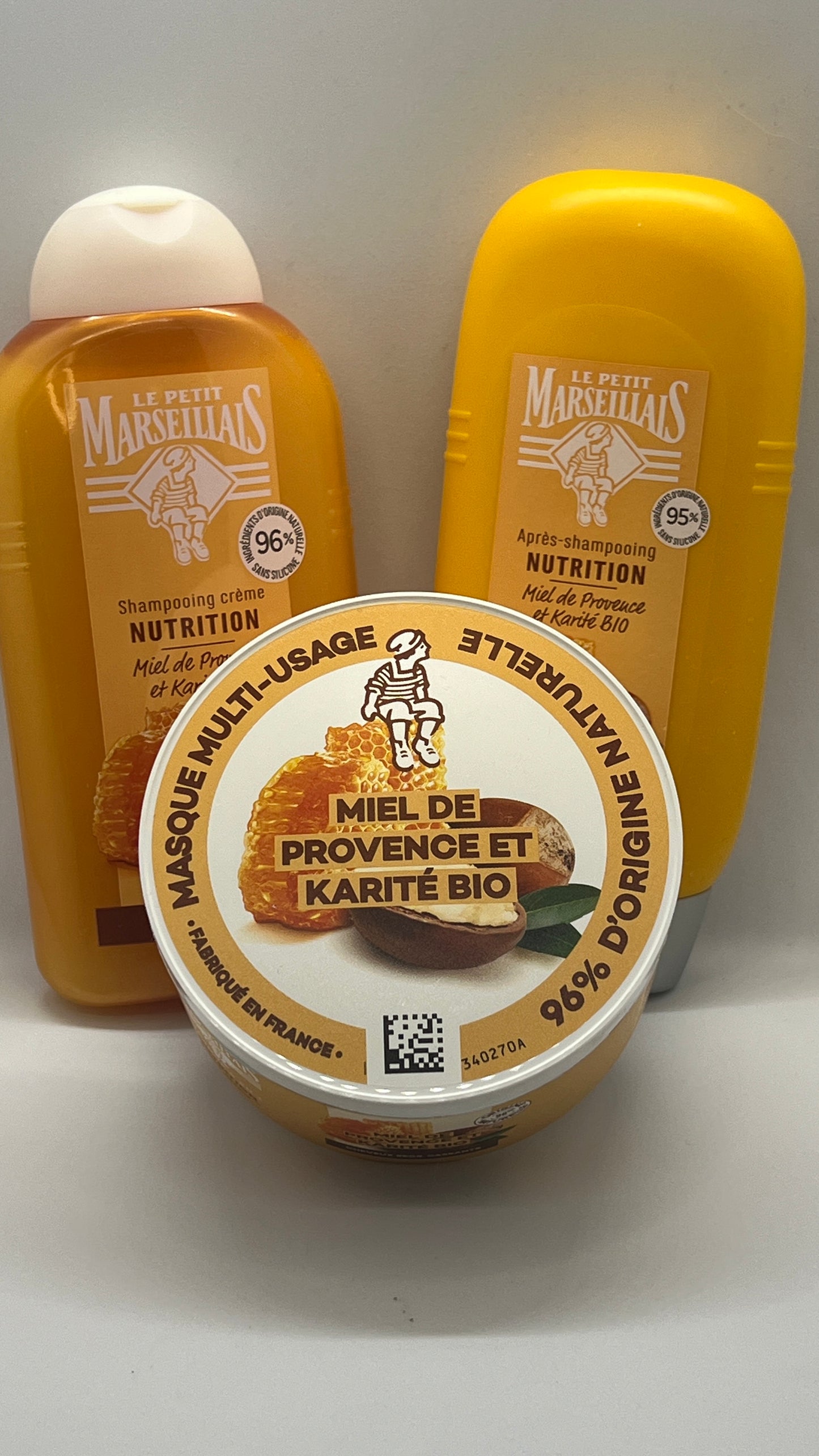 Le Petit Marseillais - Shampoo + Spülung + Pflegebalsam Set